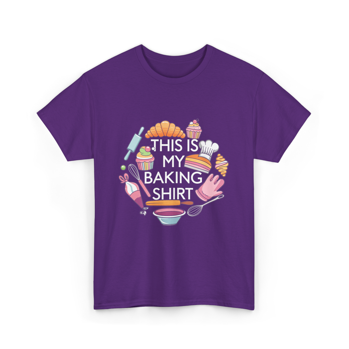 This Is My Baking Baking Chef T-Shirt - Purple