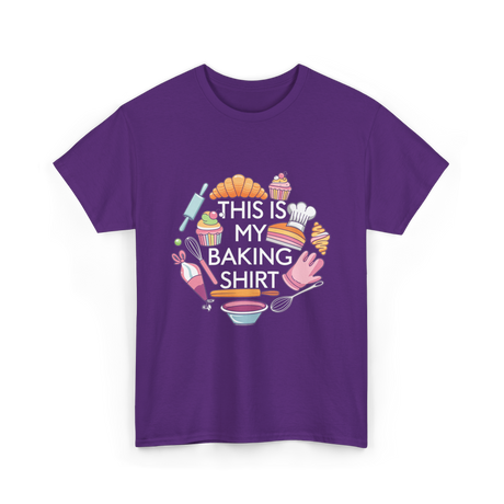 This Is My Baking Baking Chef T-Shirt - Purple