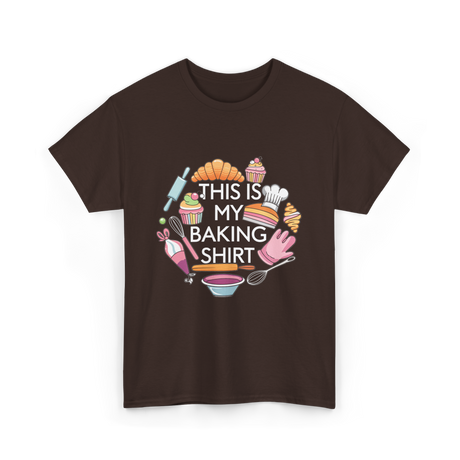 This Is My Baking Baking Chef T-Shirt - Dark Chocolate