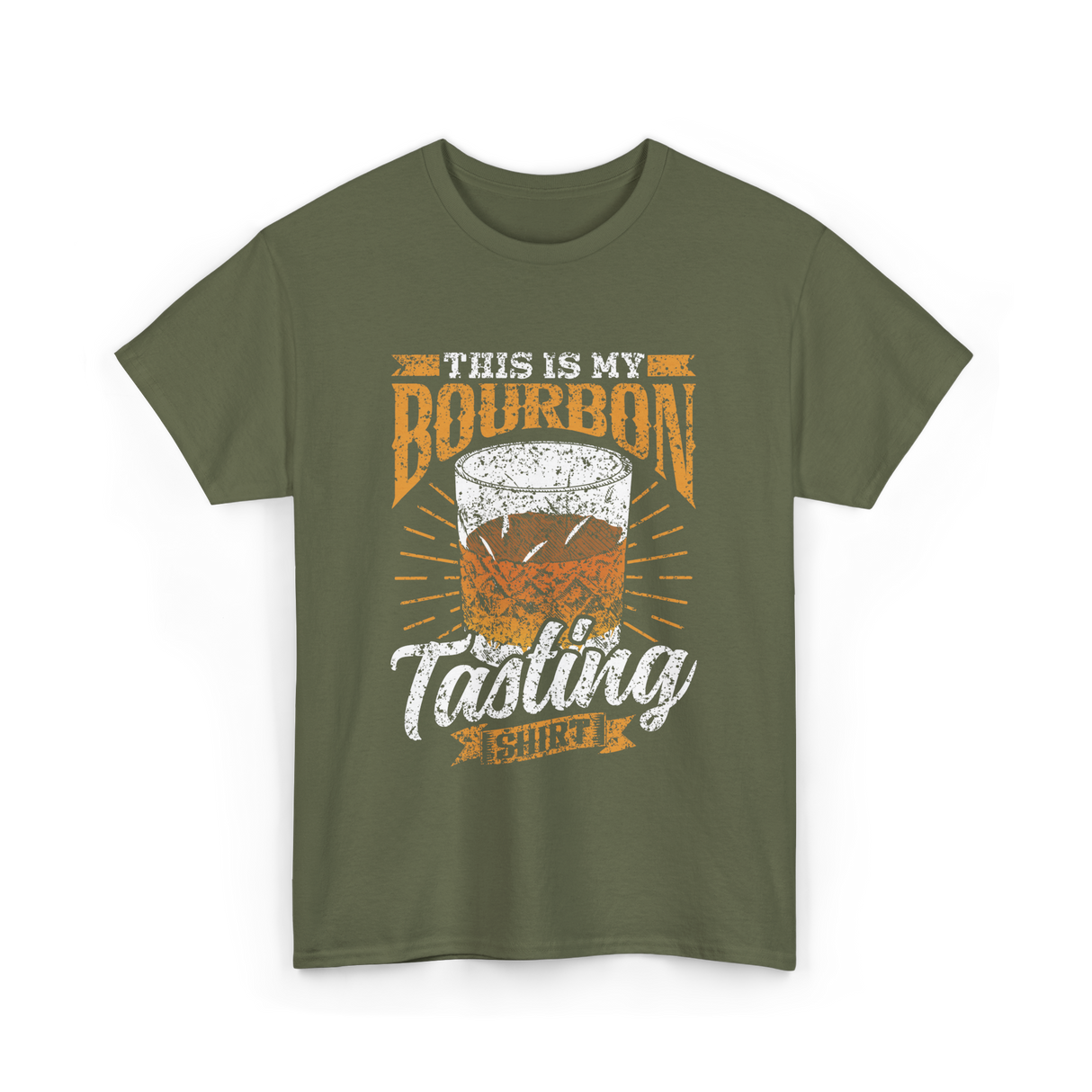 This Is My Bourbon Tasting Bourbon T-Shirt - Military Green