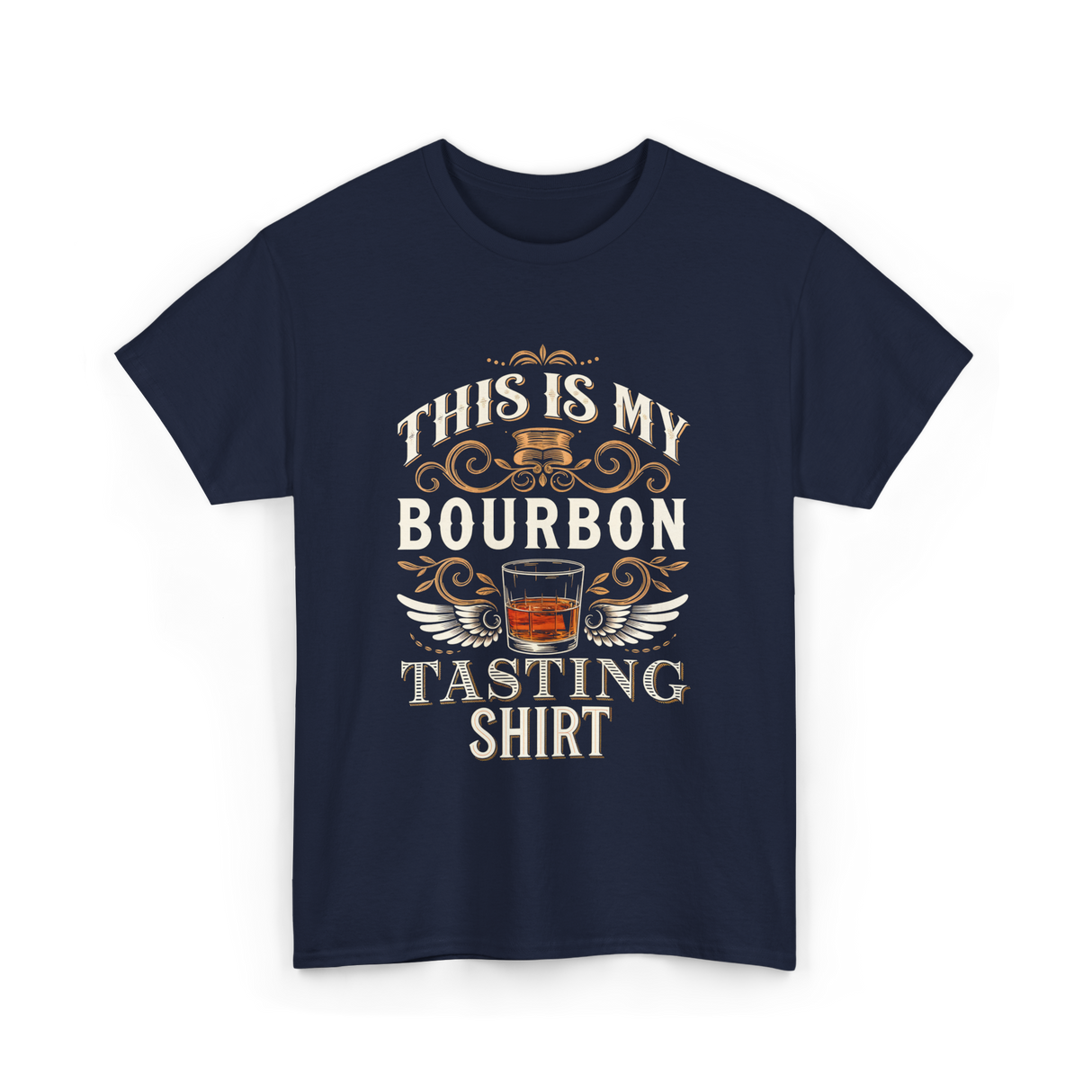 This Is My Bourbon Tasting Bourbon T-Shirt - Navy