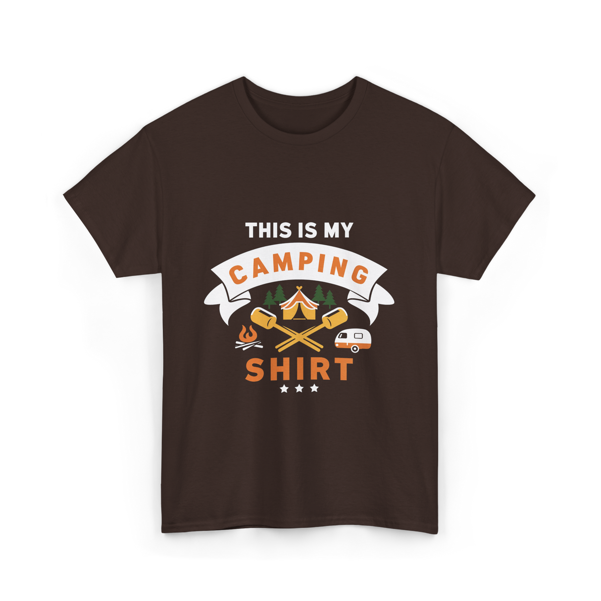 This Is My Camping Shirt Camping T-Shirt - Dark Chocolate