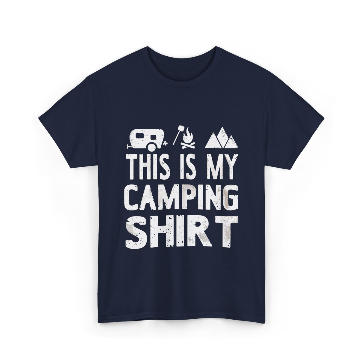 This Is My Camping Shirt Camping T-Shirt - Navy