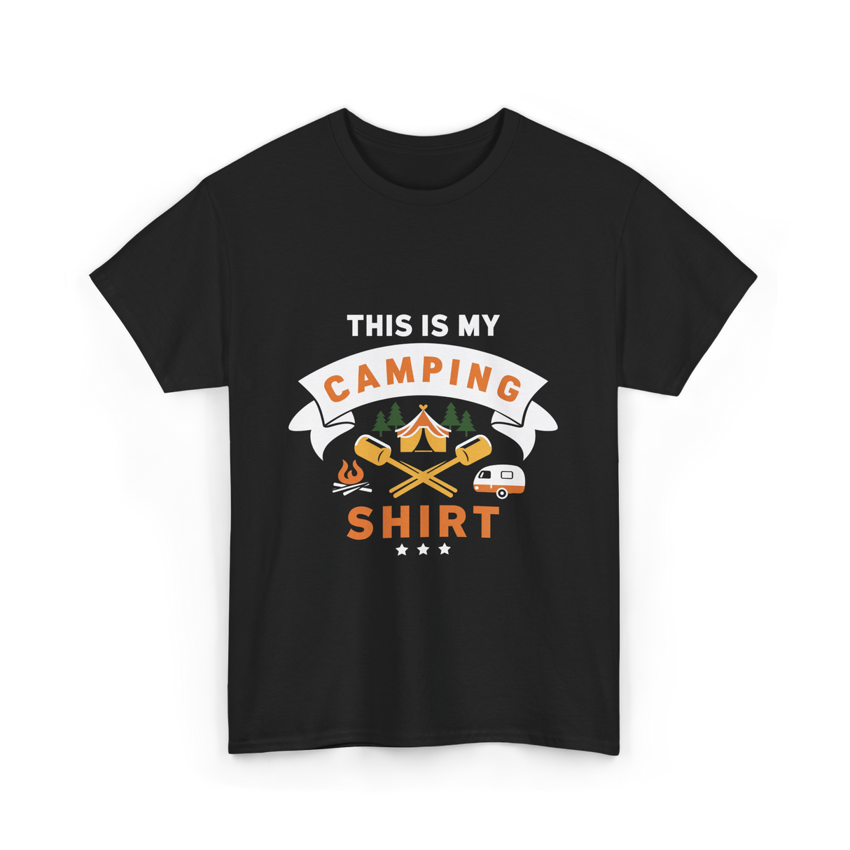 This Is My Camping Shirt Camping T-Shirt - Black