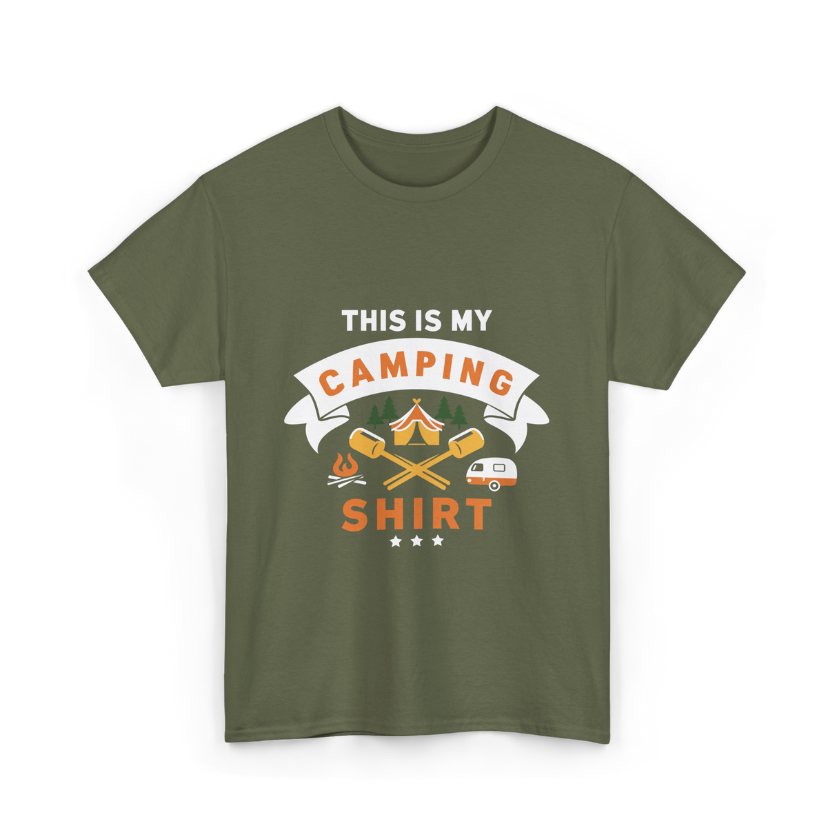 This Is My Camping Shirt Camping T-Shirt - Military Green