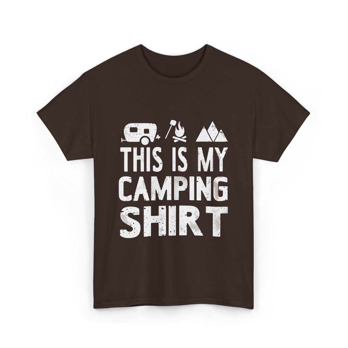 This Is My Camping Shirt Camping T-Shirt - Dark Chocolate