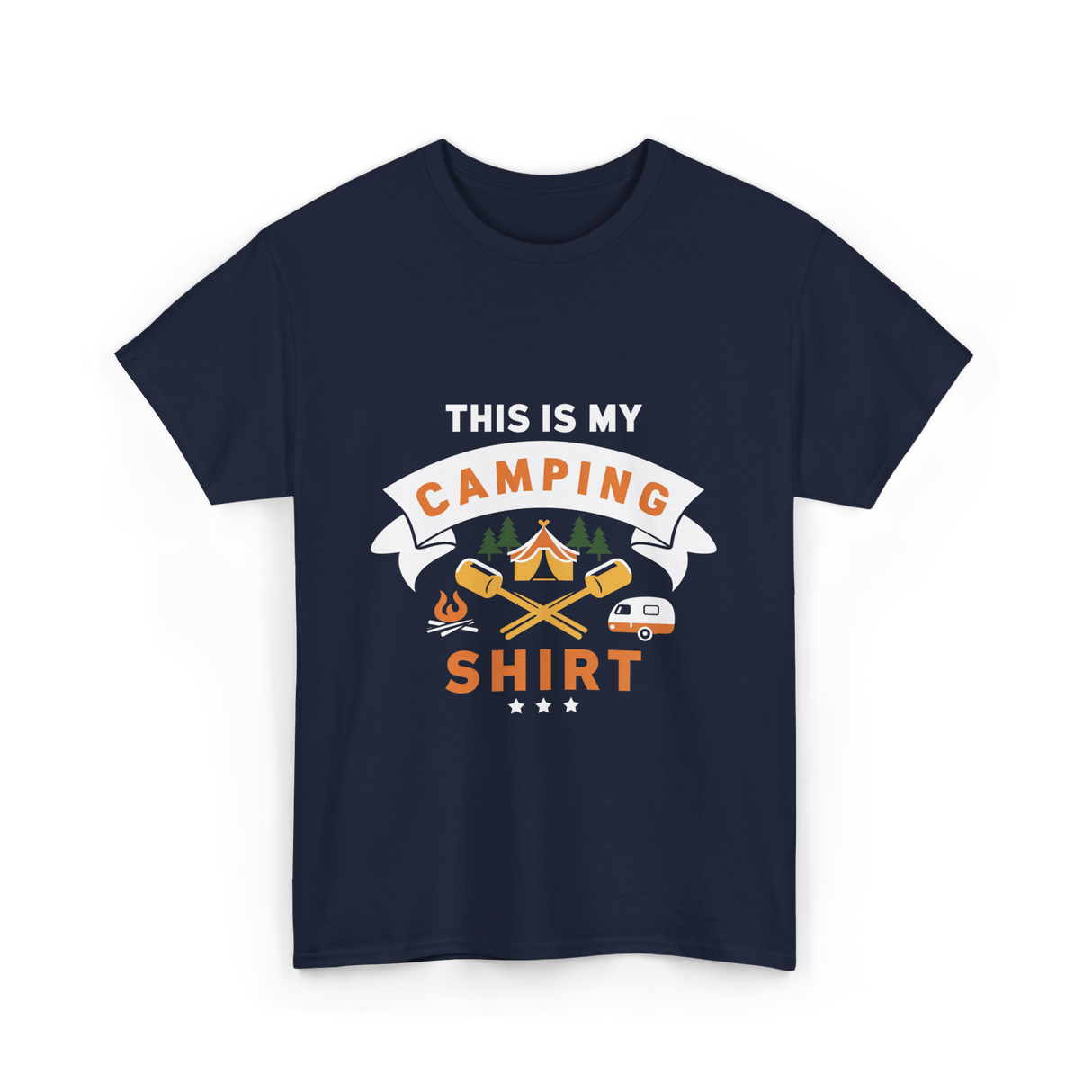 This Is My Camping Shirt Camping T-Shirt - Navy