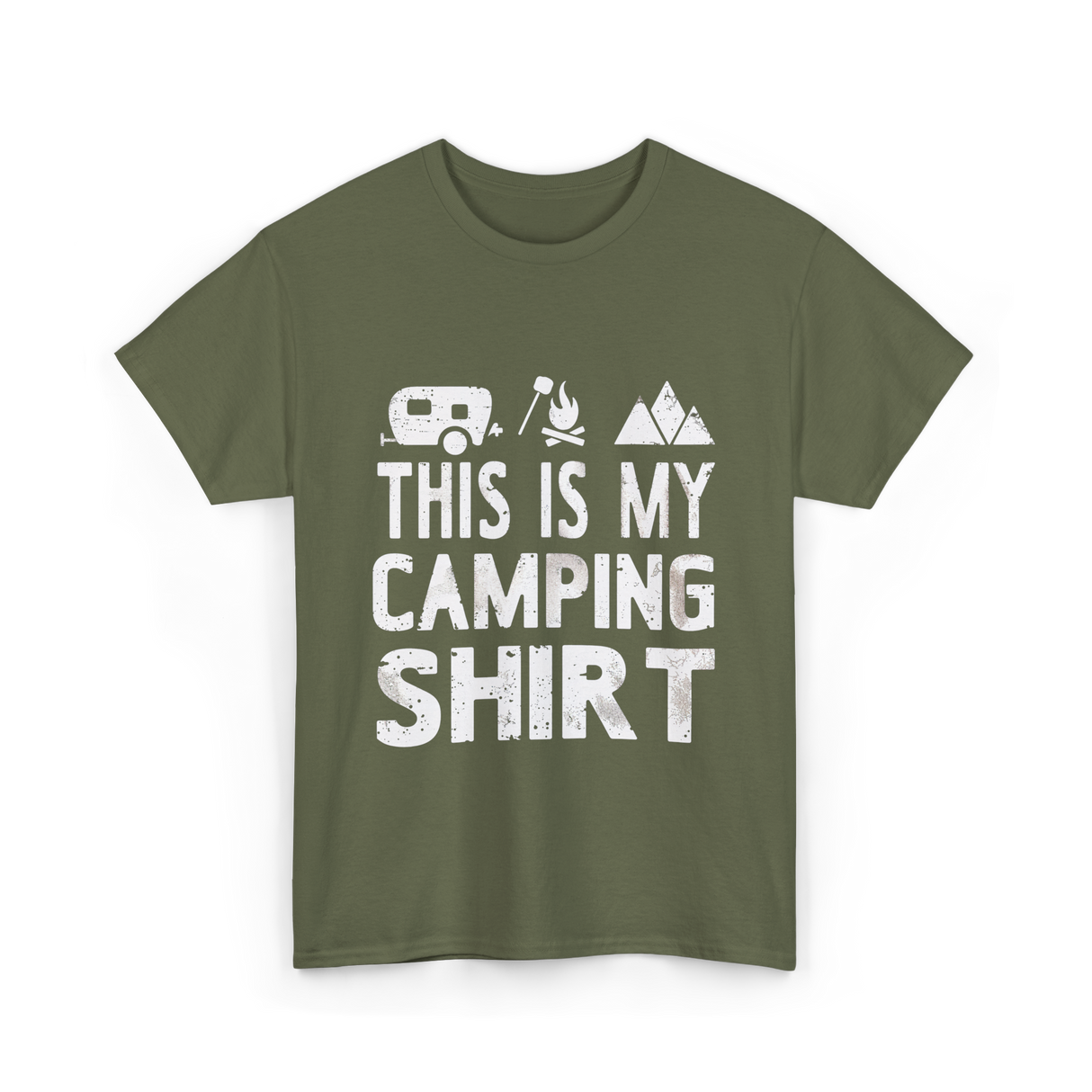 This Is My Camping Shirt Camping T-Shirt - Military Green