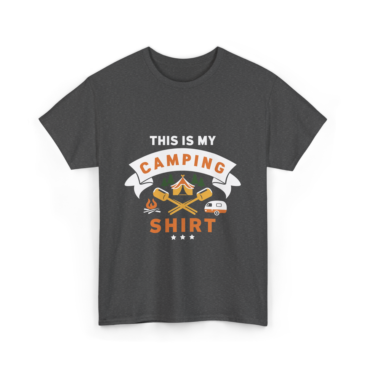 This Is My Camping Shirt Camping T-Shirt - Dark Heather