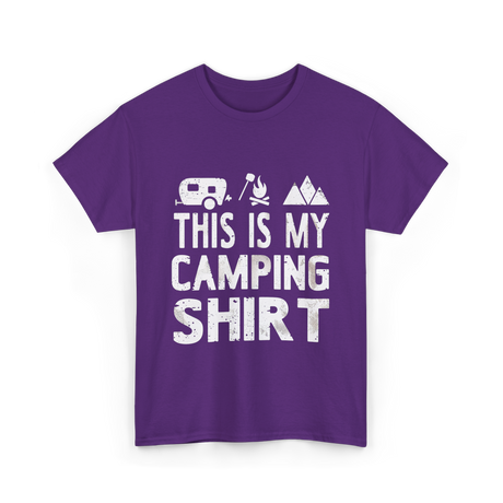 This Is My Camping Shirt Camping T-Shirt - Purple