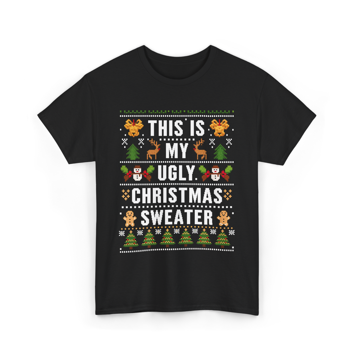 This Is My Christmas Sweater T-Shirt - Black