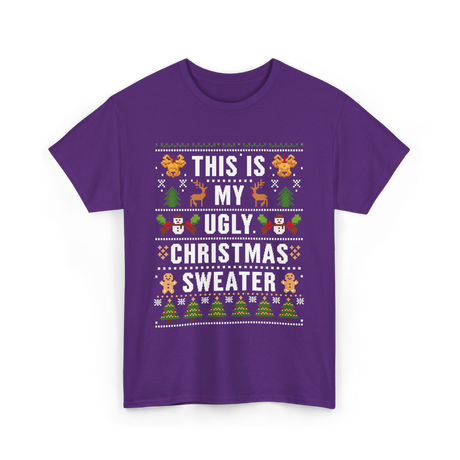 This Is My Christmas Sweater T-Shirt - Purple