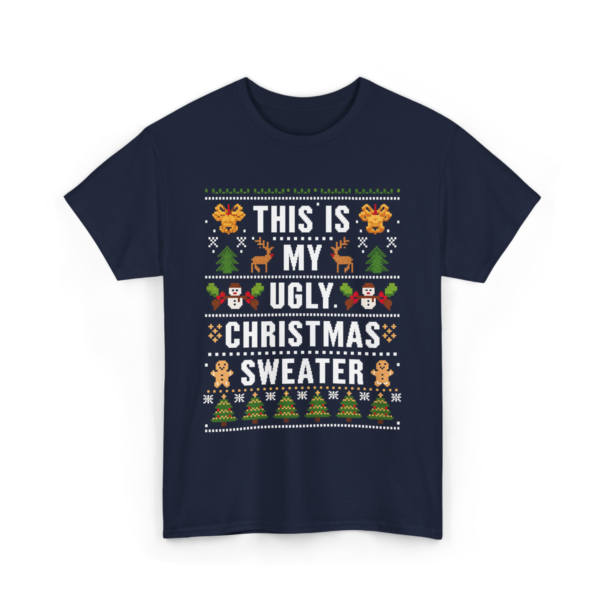 This Is My Christmas Sweater T-Shirt - Navy