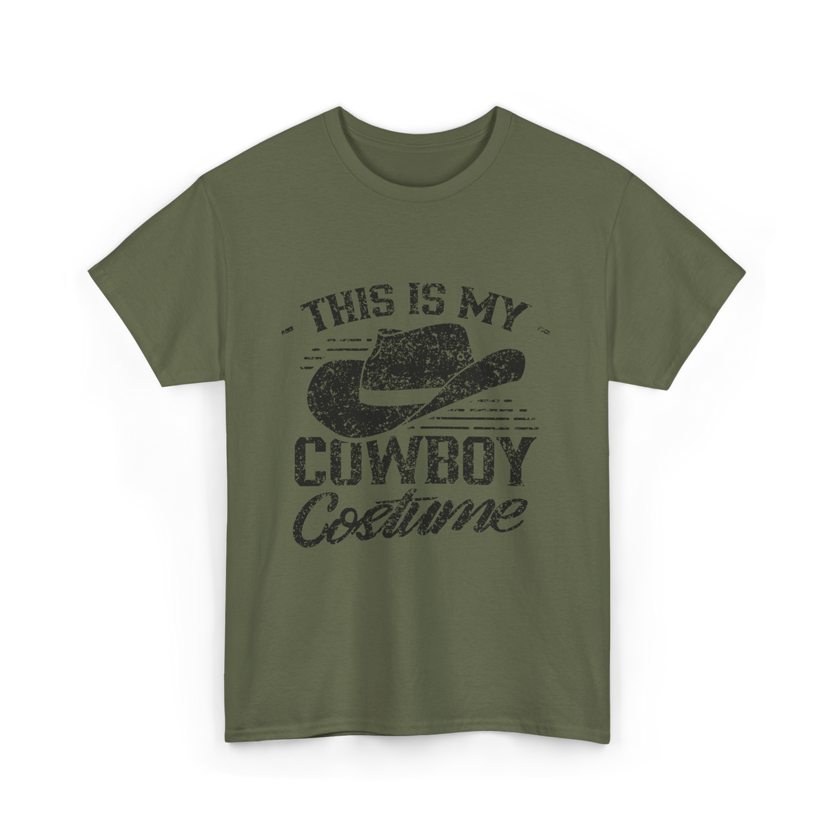 This Is My Cowboy Costume Cowboy T-Shirt - Military Green