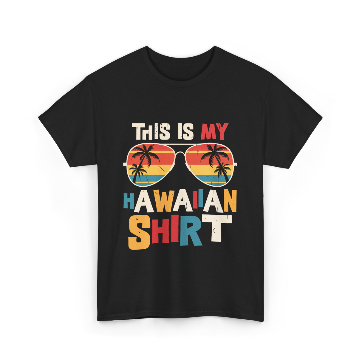 This Is My Hawaiian Shirt Tropical T-Shirt - Black