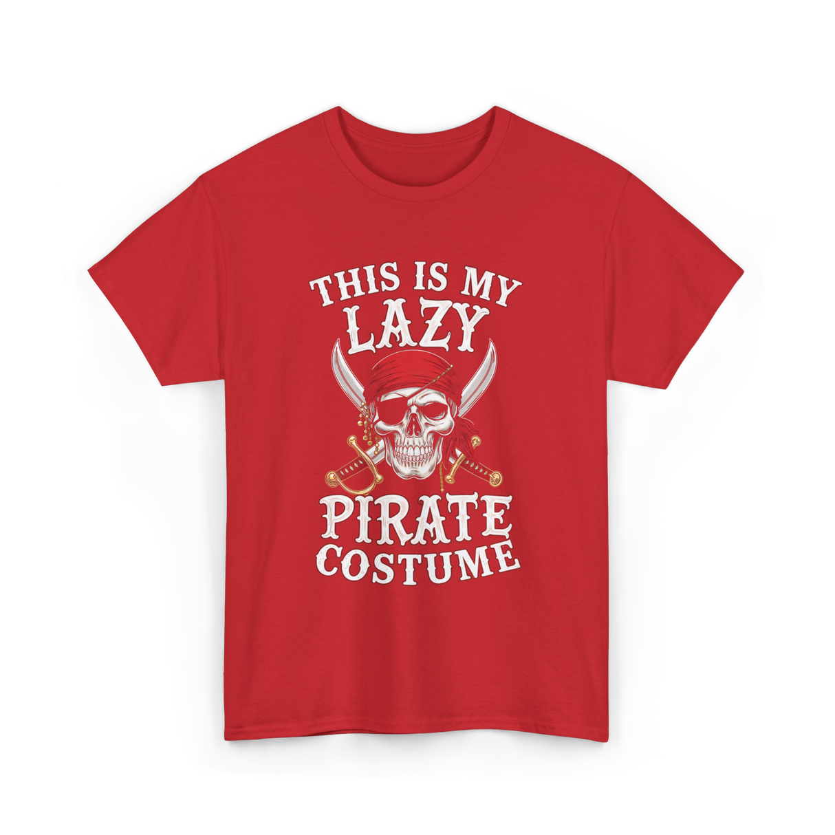 This Is My Lazy Pirate Costume T-Shirt - Red