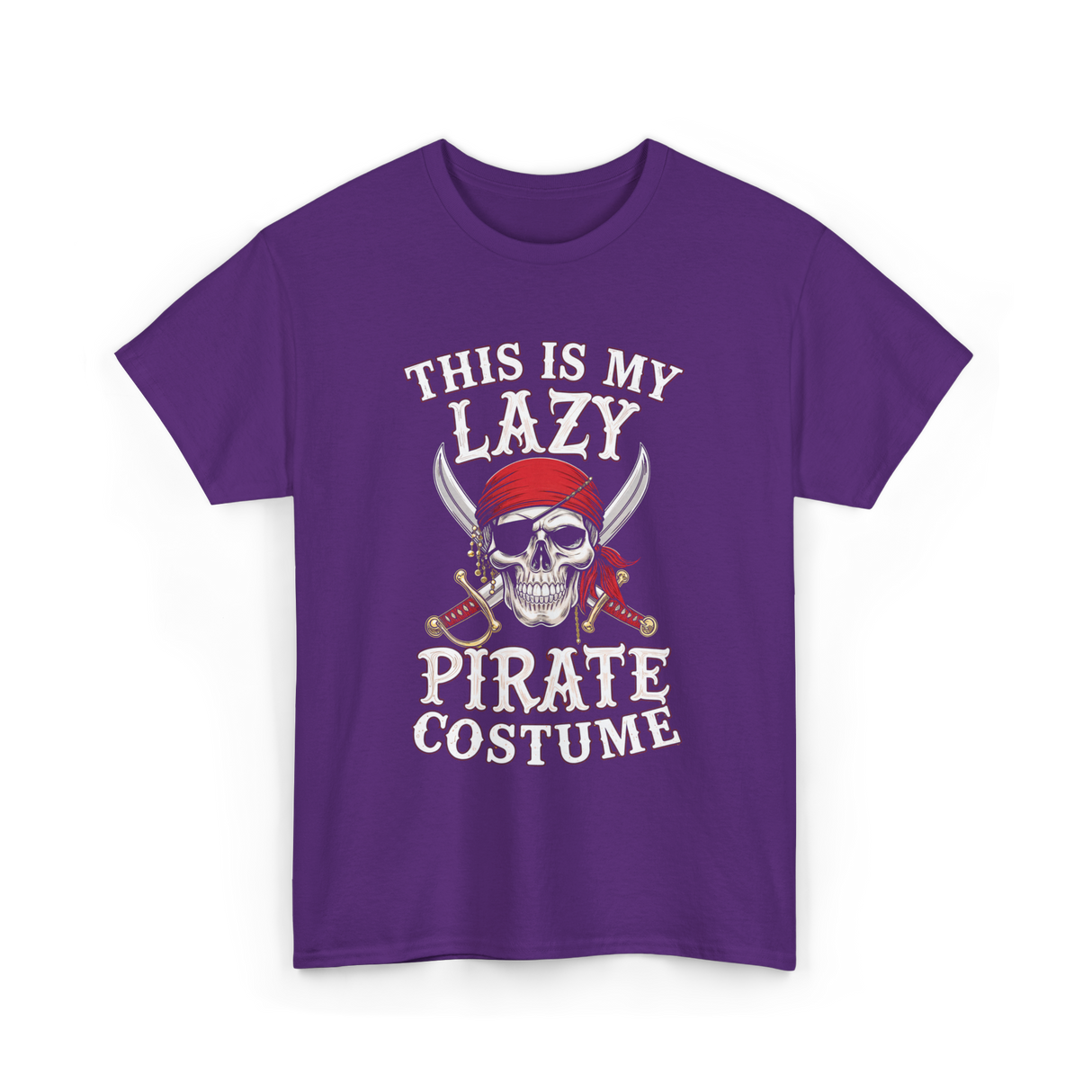 This Is My Lazy Pirate Costume T-Shirt - Purple