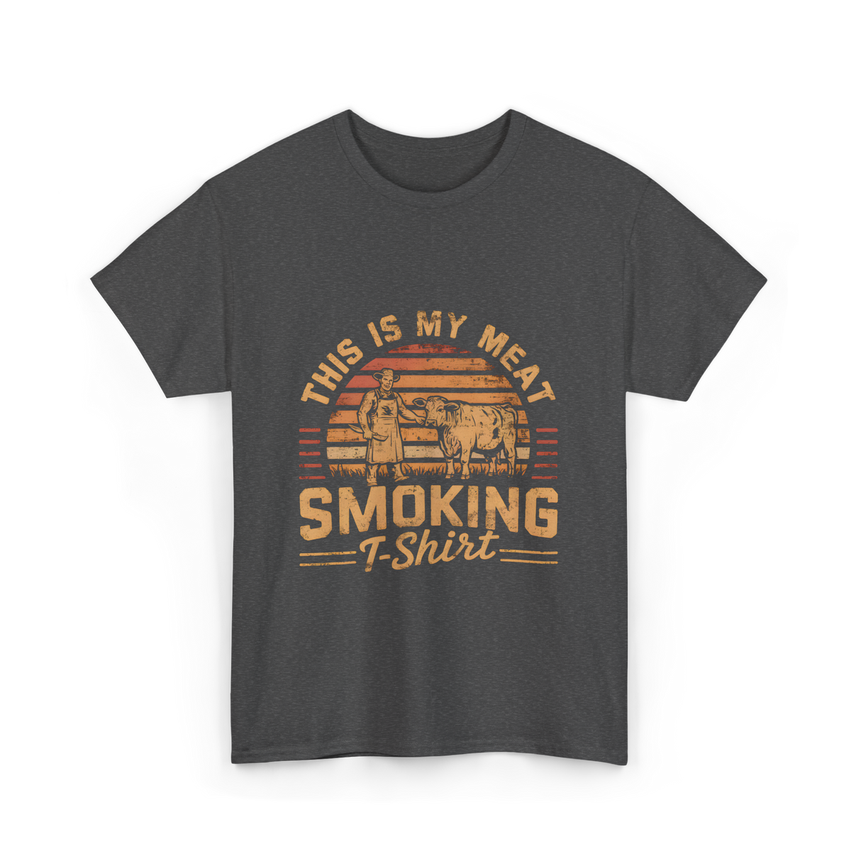 This Is My Meat Smoking BBQ T-Shirt - Dark Heather