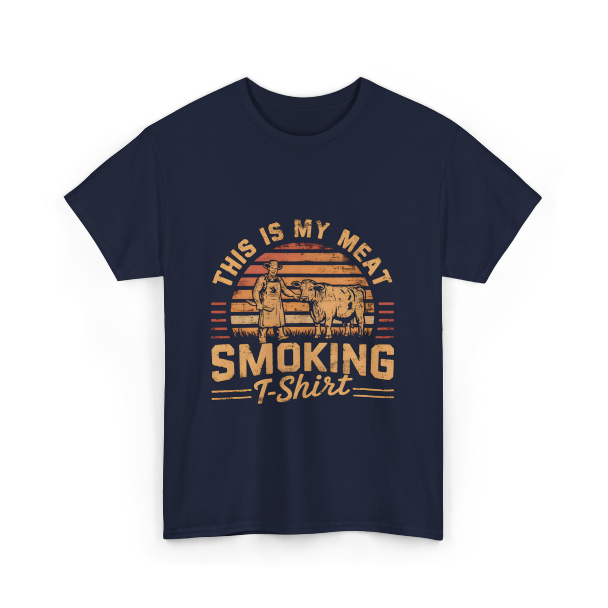 This Is My Meat Smoking BBQ T-Shirt - Navy