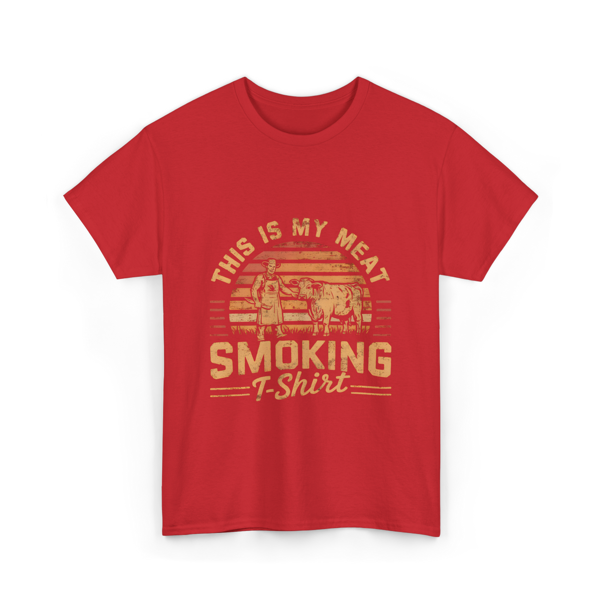 This Is My Meat Smoking BBQ T-Shirt - Red