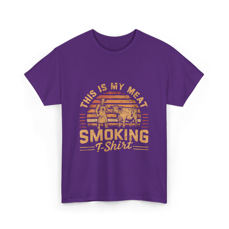 This Is My Meat Smoking BBQ T-Shirt - Purple