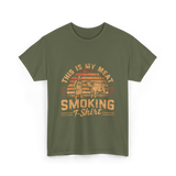 This Is My Meat Smoking BBQ T-Shirt - Military Green