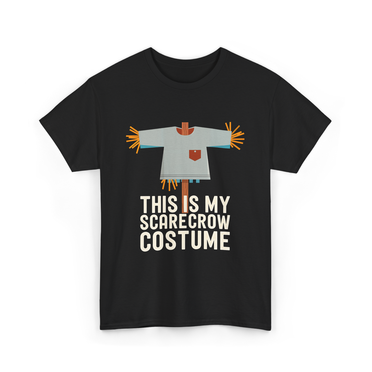 This Is My Scarecrow Costume T-Shirt - Black