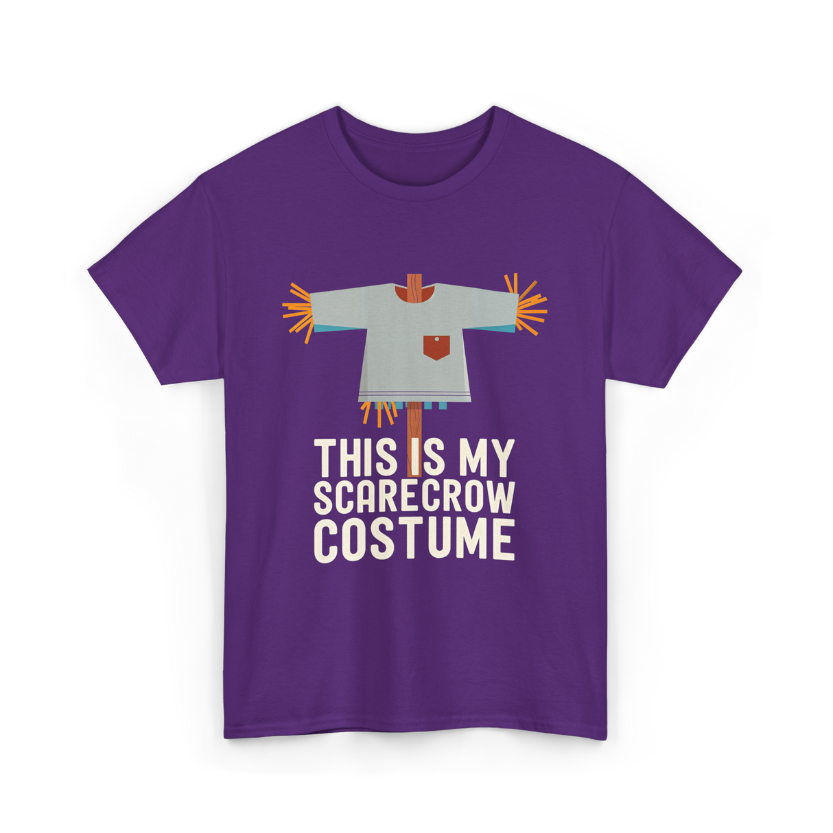 This Is My Scarecrow Costume T-Shirt - Purple