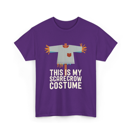 This Is My Scarecrow Costume T-Shirt - Purple