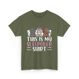 This Is My Sleepover Shirt Party T-Shirt - Military Green