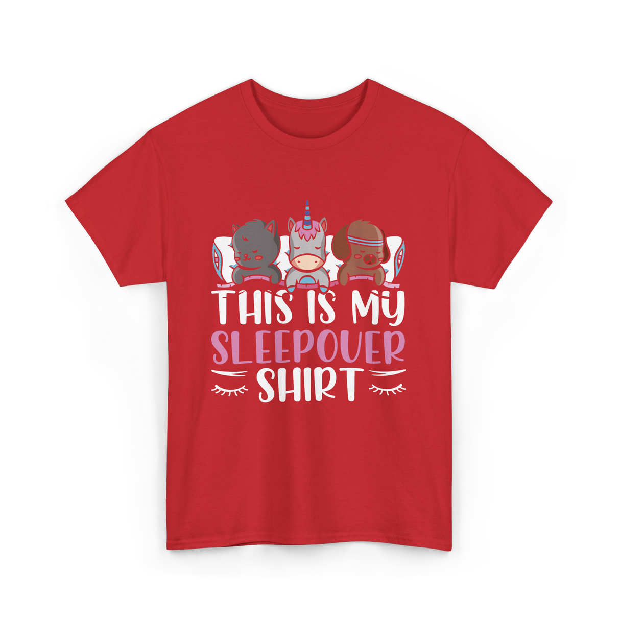 This Is My Sleepover Shirt Party T-Shirt - Red