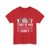 This Is My Sleepover Shirt Party T-Shirt - Red