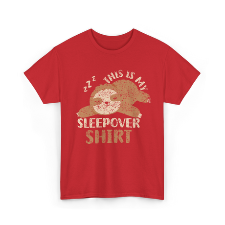 This Is My Sleepover Shirt Sleepover T-Shirt - Red