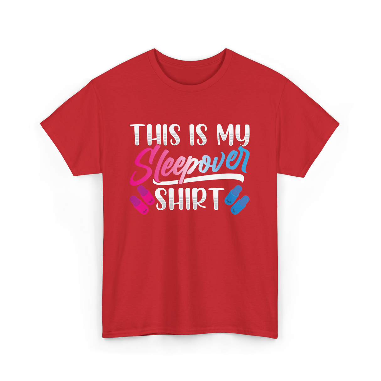 This Is My Sleepover Shirt Sleepover T-Shirt - Red