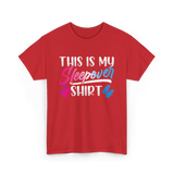 This Is My Sleepover Shirt Sleepover T-Shirt - Red