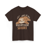 This Is My Sleepover Shirt Sleepover T-Shirt - Dark Chocolate