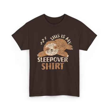 This Is My Sleepover Shirt Sleepover T-Shirt - Dark Chocolate