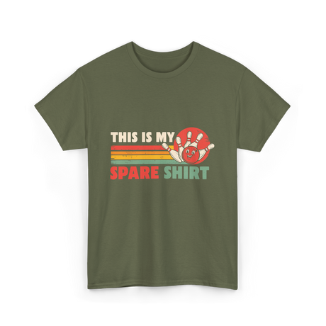 This Is My Spare Bowling Shirt T-Shirt - Military Green