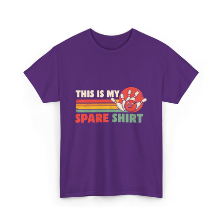 This Is My Spare Bowling Shirt T-Shirt - Purple