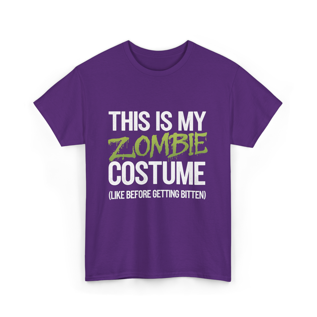 This Is My Zombie Costume Halloween T-Shirt - Purple