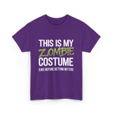 This Is My Zombie Costume Halloween T-Shirt - Purple