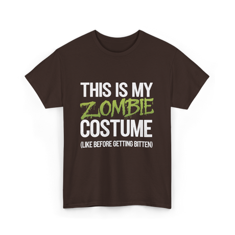 This Is My Zombie Costume Halloween T-Shirt - Dark Chocolate