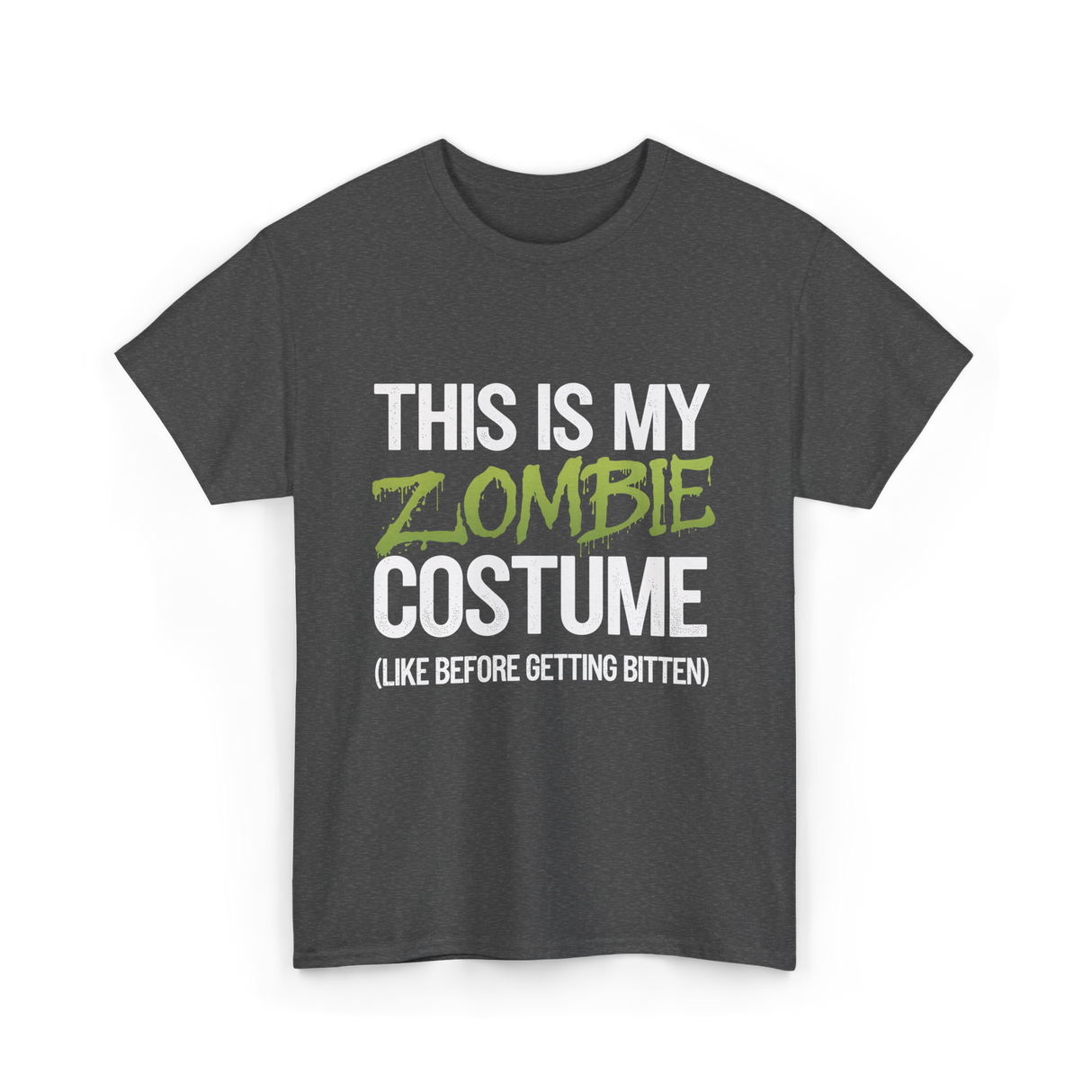 This Is My Zombie Costume Halloween T-Shirt - Dark Heather