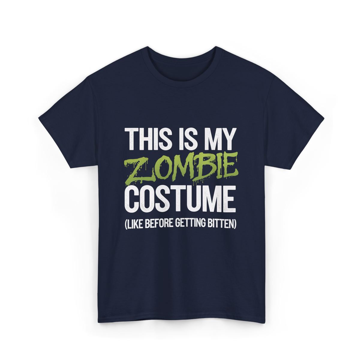 This Is My Zombie Costume Halloween T-Shirt - Navy