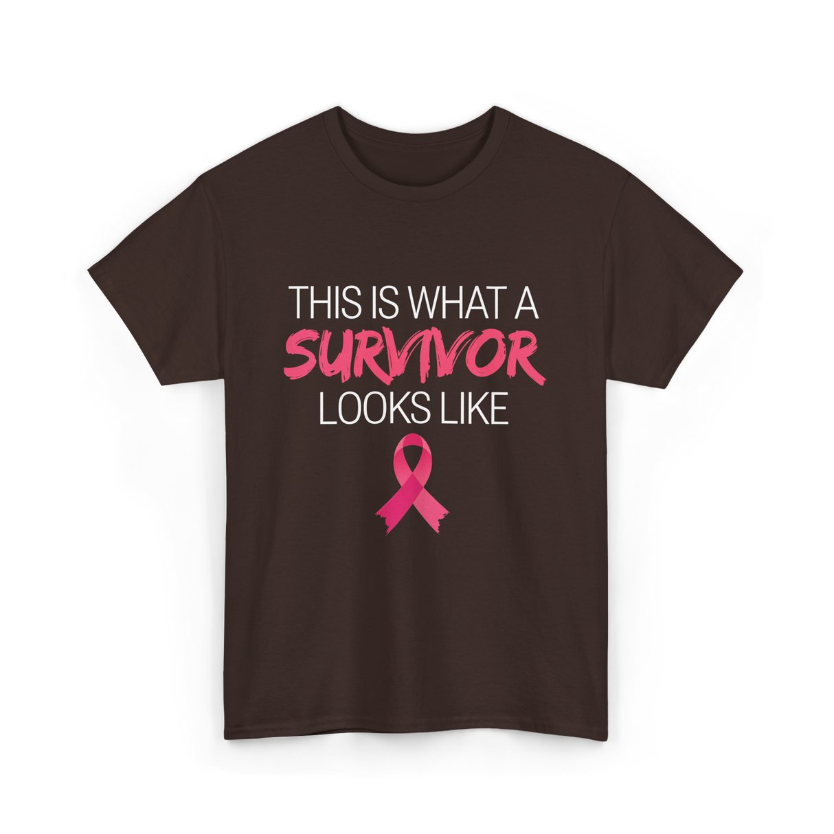 This Is What A Survivor Awareness T-Shirt - Dark Chocolate