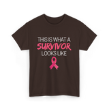 This Is What A Survivor Awareness T-Shirt - Dark Chocolate