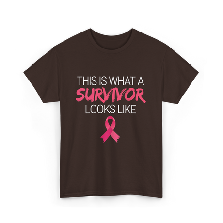 This Is What A Survivor Awareness T-Shirt - Dark Chocolate