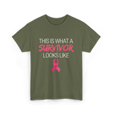 This Is What A Survivor Awareness T-Shirt - Military Green