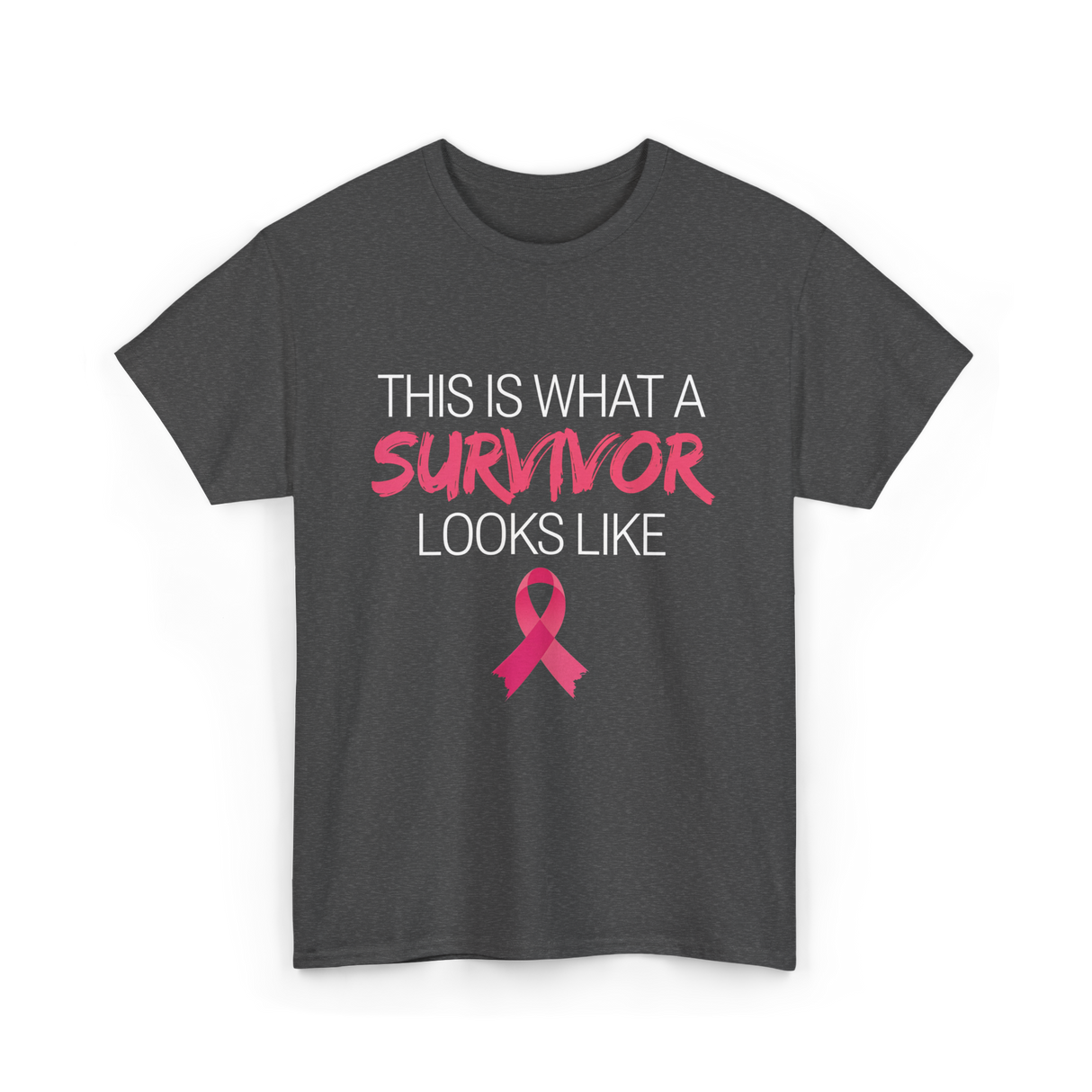 This Is What A Survivor Awareness T-Shirt - Dark Heather