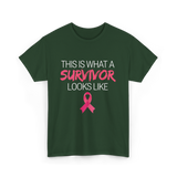 This Is What A Survivor Awareness T-Shirt - Forest Green